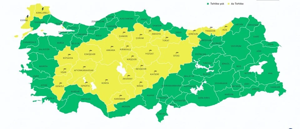 Meteoroloji'den 26 il için Sağanak Yağış Uyarısı