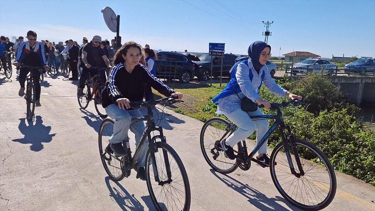 Bafra’da Kuş Cenneti’nde bisiklet turu düzenlendi