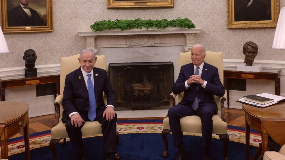 Biden, Netanyahu ile görüşmesinde, 