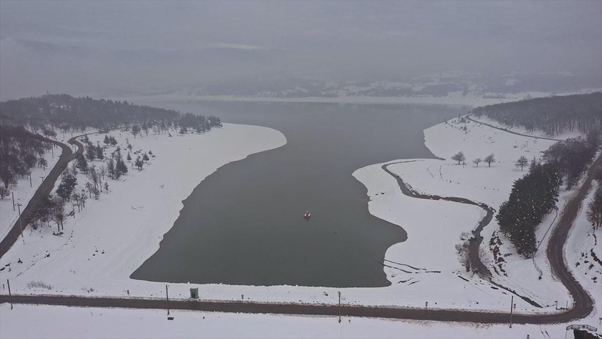 Bolu'nun içme suyu kaynağı Gölköy Barajı'nın su seviyesi karın erimesiyle yükseldi