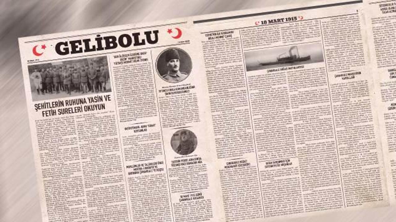 Çanakkale'de 18 Mart'a özel 'Gelibolu Gazetesi' yayımlandı