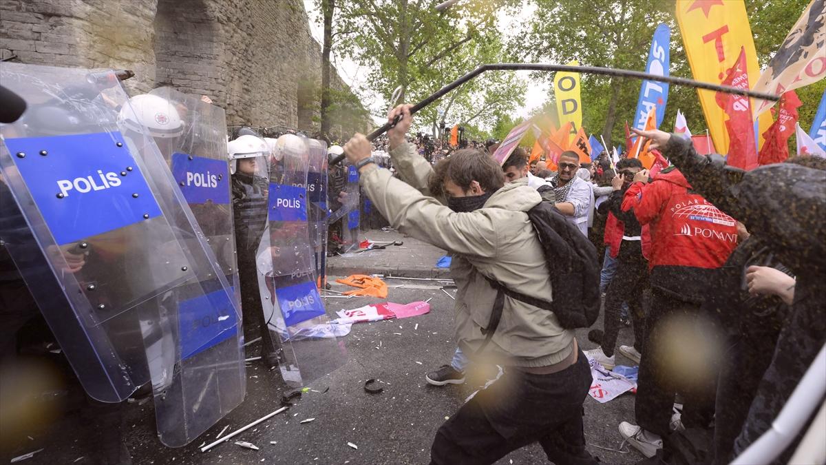 İstanbul'daki 1 Mayıs gösterilerinde polise saldırdığı sonradan belirlenen 27 zanlıya tutuklama talebi