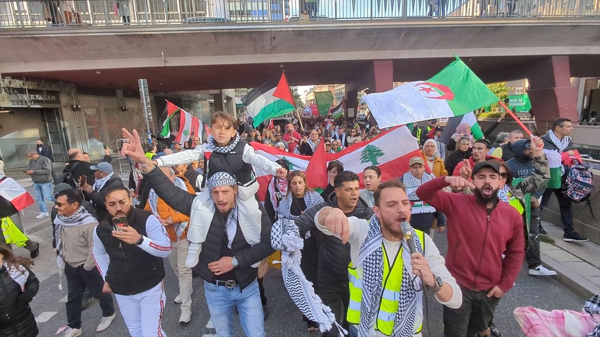 Odenplan'da İsrail Karşıtı Protesto