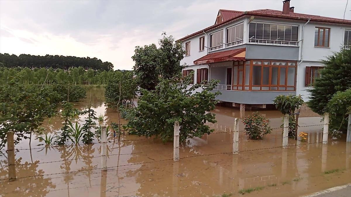 Samsun'da sağanak nedeniyle tarım arazileri su altında kaldı, iş yerlerini su bastı