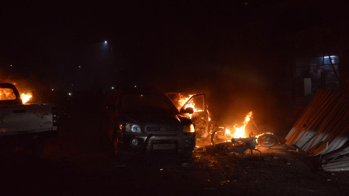 Suriye'nin Azez ilçesinde bombalı terör saldırısında 4 sivil öldü, 20 sivil yaralandı