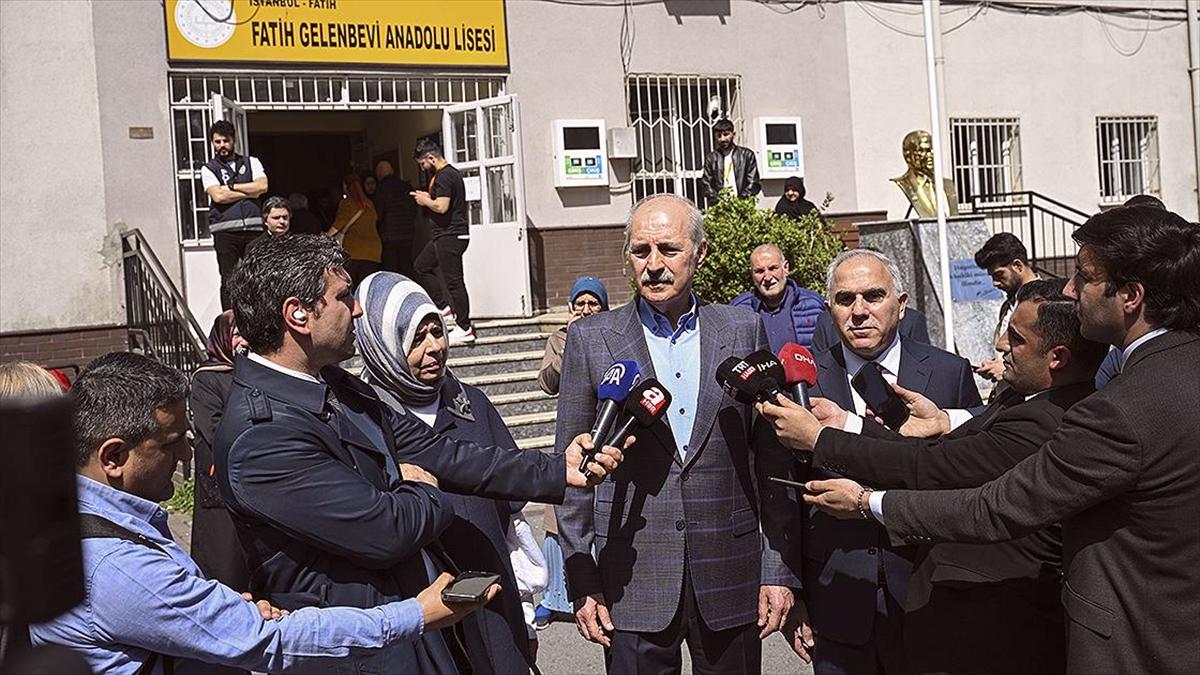 TBMM Başkanı Kurtulmuş oyunu kullandıktan sonra açıklamalarda bulundu