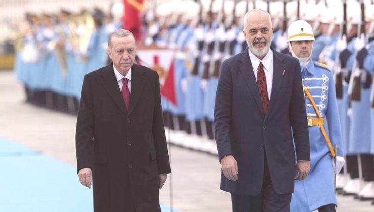 Cumhurbaşkanı Erdoğan, Arnavutluk Başbakanı Rama’yı resmi törenle karşıladı