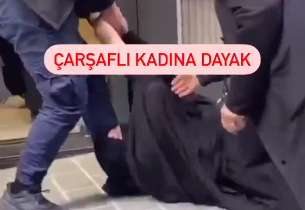 Çarşaflı kadına alçak saldırı! küfür edilip, tekme tokat dövüldü!