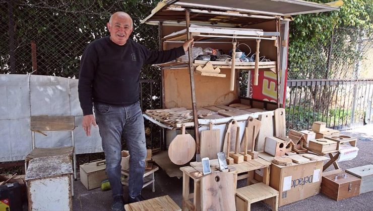 Emekli polis, eşi için ahşap eşya yapmaya başladı gelir kapısına dönüştü