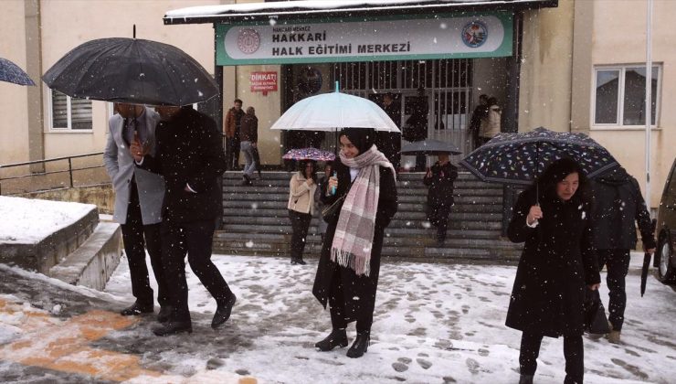 Hakkari’de olumsuz hava koşulları nedeniyle eğitime yarın ara verildi