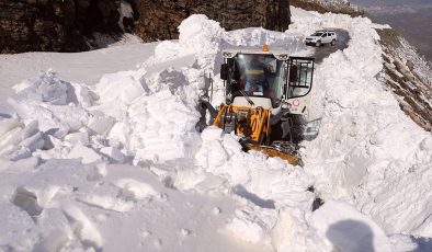 Muş ve Hakkari’de ekipler metrelerce karın bulunduğu yollarda çalışma yürüttü