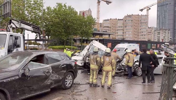 Beşiktaş’ta 7 aracın karıştığı zincirleme kaza meydana geldi