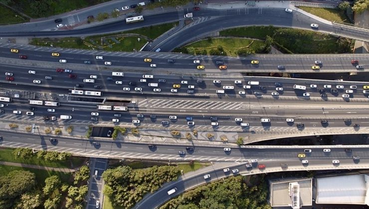 Motorlu kara taşıtlarınca 2022’de 344 milyar kilometre yol katedildi