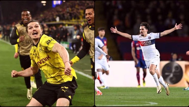 PSG ve Borussia Dortmund, UEFA Şampiyonlar Ligi’nde yarı finale yükseldi