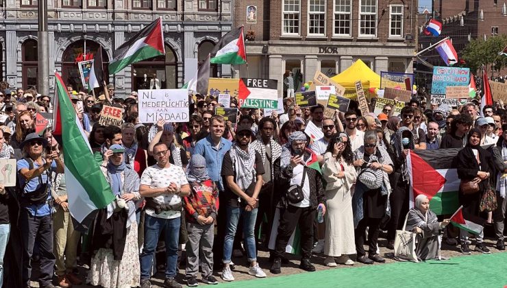 Hollanda’da “Nekbe” ve Gazze’deki saldırılar protesto edildi