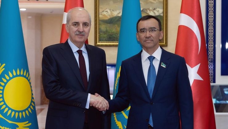 TBMM Başkanı Kurtulmuş, Kazakistan Senatosu Başkanı Aşimbayev ile görüştü