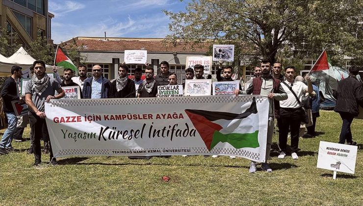 Tekirdağ’da öğrencilerin Filistin’e destek eylemleri devam ediyor