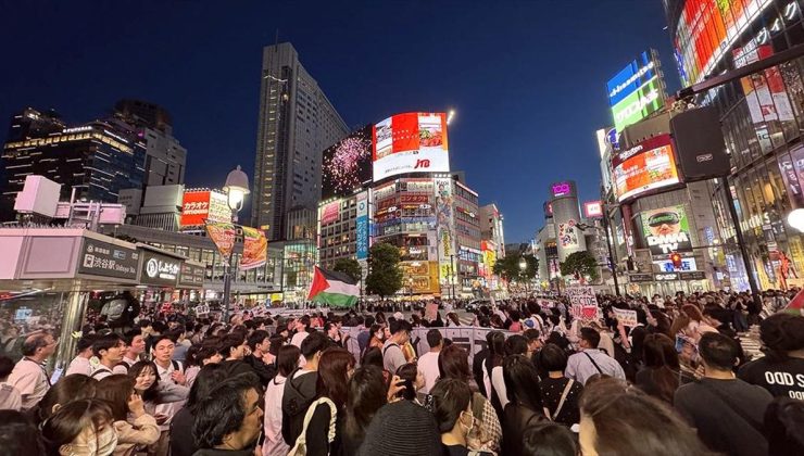 Tokyo’da Filistin’e destek için “İntifada Yürüyüşü” düzenlendi