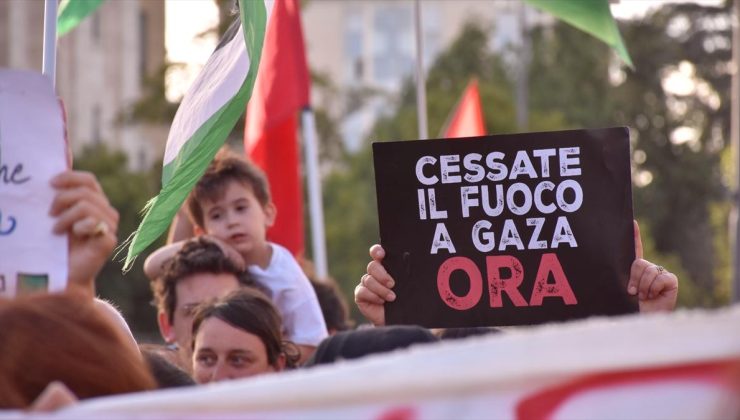 İsrail’in Refah’taki saldırılarına Roma’da protesto