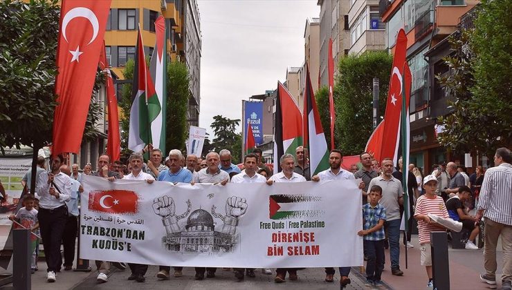 Trabzon’da Filistin’e destek yürüyüşü yapıldı