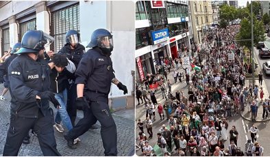 Berlin’de Filistin’e destek eyleminde çok sayıda gösterici gözaltına alındı