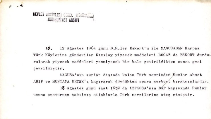 Kıbrıs Barış Harekatı için devleti alarma geçiren belgeler Devlet Arşivleri’nde saklanıyor