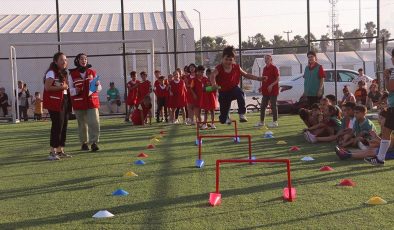 Hatay’da Türk Kızılayın “Çocuk Atletizmi Projesi”ndeki eğitimlere 34 çocuk katılıyor