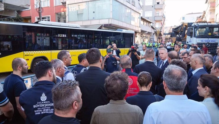 Vali Gül Pendik’te İETT otobüsünün çarptığı binayı inceledi