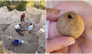 Çanakkale’deki kazıda 3900 yıllık silindir mühür ve yaklaşık 3400 yıllık kurşun sapan taşı bulundu