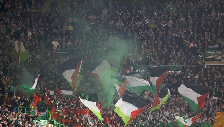 Celtic taraftarları, UEFA Şampiyonlar Ligi maçında Filistin’e destek verdi