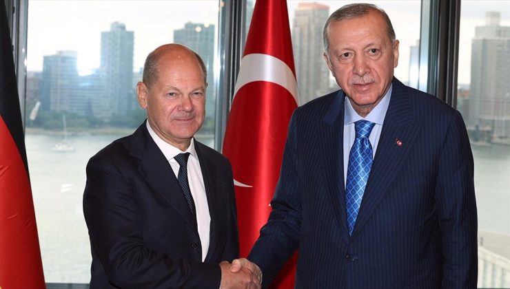 Cumhurbaşkanı Erdoğan, Almanya Başbakanı Olaf Scholz’u kabul etti