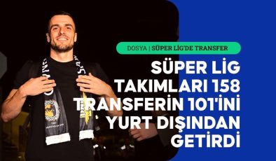 Süper Lig takımları, 158 transferin 101’ini yurt dışından getirdi