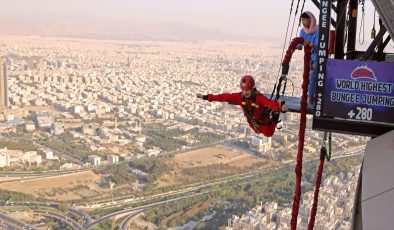 Tahran’ın simgesi Milad Kulesi, 280 metrelik dünyanın en yüksek bungee jumping platformuna ev sahipliği yapıyor