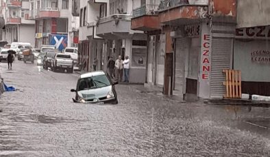 Artvin’in Hopa ilçesinde sağanak hasara yol açtı