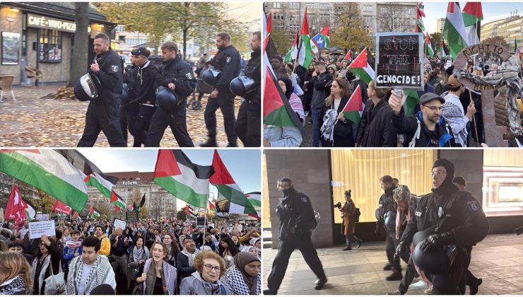 Berlin’de Filistin ve Lübnan’a destek gösterisinde çok sayıda protestocu gözaltına alındı