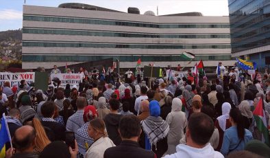 Bosna Hersek’te İsrail’in Gazze’ye saldırıları protesto edildi