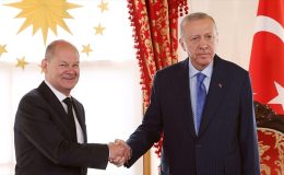 Cumhurbaşkanı Erdoğan, Almanya Başbakanı Scholz’u kabul etti