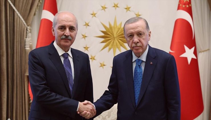 Cumhurbaşkanı Erdoğan, TBMM Başkanı Kurtulmuş’u kabul etti