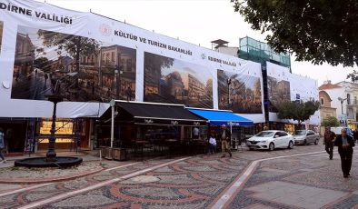 Edirne’nin merkezi Saraçlar Caddesi’ndeki “sokak sağlıklaştırma” çalışmaları sürüyor