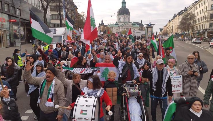 İsveç’te İsrail’in Gazze ve Lübnan’a yönelik saldırıları protesto edildi