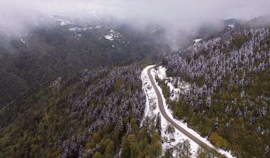 Kastamonu’da sonbahar ve kış aynı karede buluştu