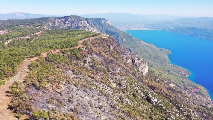 Menteşe’de ormancılar 6 kilometre “yangın şeridi” açarak alevlerin önünü kesti