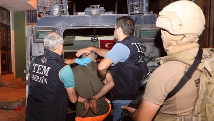 Mersin’de terör örgütü PKK/KCK operasyonunda 14 zanlı yakalandı