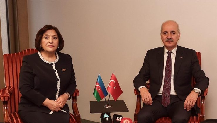 TBMM Başkanı Kurtulmuş, Azerbaycan Milli Meclis Başkanı Gafarova ile görüştü