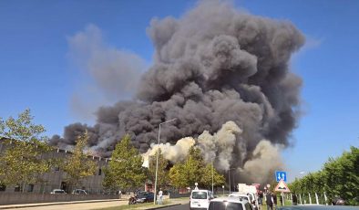 Tekirdağ’da fabrikada çıkan yangına müdahale ediliyor