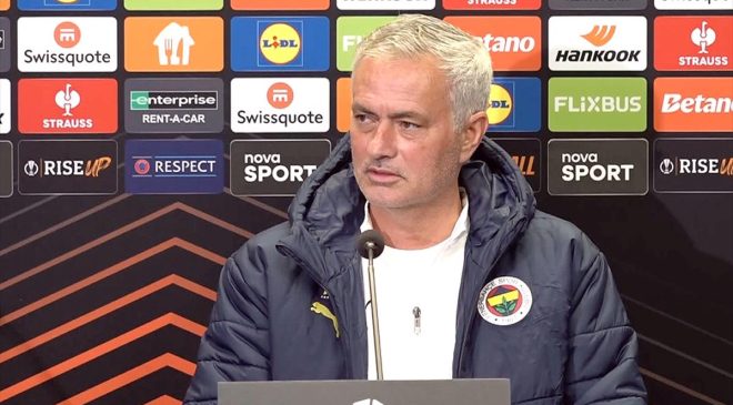 Fenerbahçe Teknik Direktörü Mourinho: Yarın iyi bir maç olması için her koşul mevcut