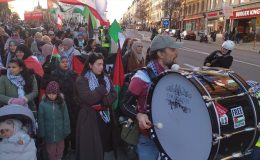 İsveç’te İsrail’in Gazze, Lübnan ve İran’a yönelik saldırıları protesto edildi