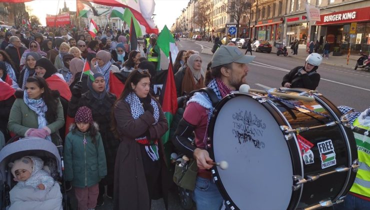 İsveç’te İsrail’in Gazze, Lübnan ve İran’a yönelik saldırıları protesto edildi