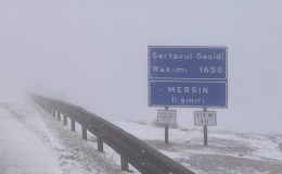 Sertavul Geçidi kar yağışı nedeniyle trafiğe kapatıldı