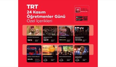 TRT’den 24 Kasım Öğretmenler Günü’ne Özel Yayınlar